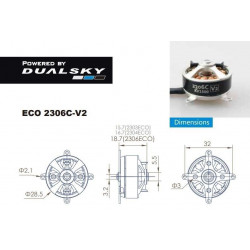 Dualsky ECO 2306C V2 1900KV 30gram