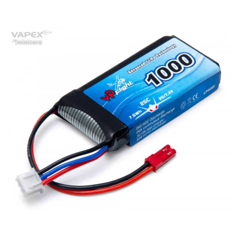 Vapex 2S 7,4V 1000mAh 25C JST-RCY (BEC)