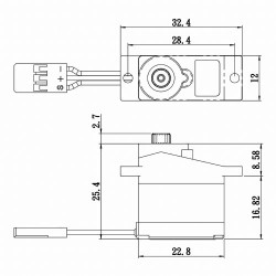 Savöx SH-0350MG Plus Servo 2.6Kg 0.16s Alu Mikro