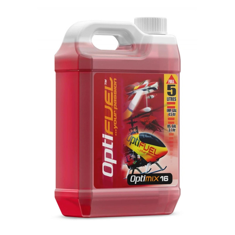 Optimix Bränsle 16% Nitro, 18% Klotz oil 5L lämplig för Heli