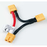 Adapter XT-60 SERIELL hona till 2 hane 30mm kabellängd 12AWG 1 st